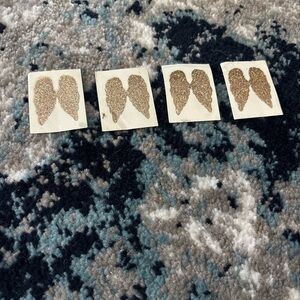 angel wings gold glitter tattoos